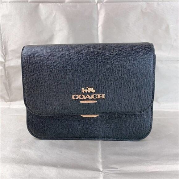 Coach C5632 Brynn Flap Crossbody In Black - Picture 1 of 6
